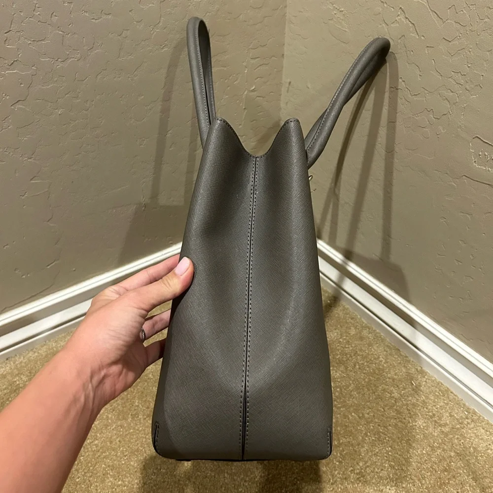 Kate Spade large grey leather tote - Picture 4 of 8